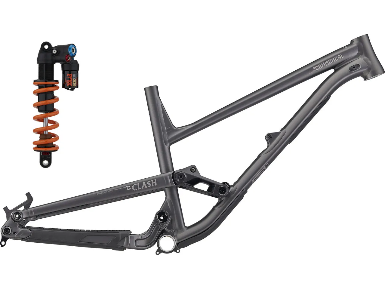 Commencal Clash 27,5" Rahmenkit mit Fox DHX2 Dämpfer, Grau, XL Commencal Clash 27,5" Rahmenkit mit Fox DHX2 Dämpfer, Grau, XL