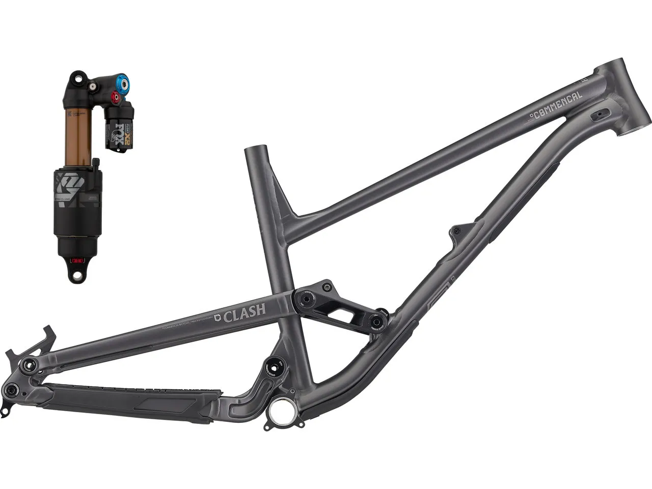 Commencal Clash 27,5" Rahmenkit mit Fox Float X2 Dämpfer, Grau, XL Commencal Clash 27,5" Rahmenkit mit Fox Float X2 Dämpfer, Grau, XL