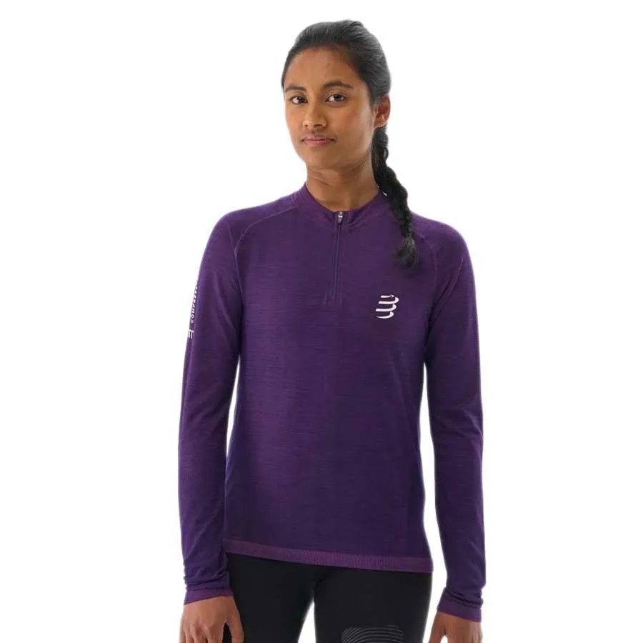 Compressport Atsw489 Langarm-t-shirt female, Purple