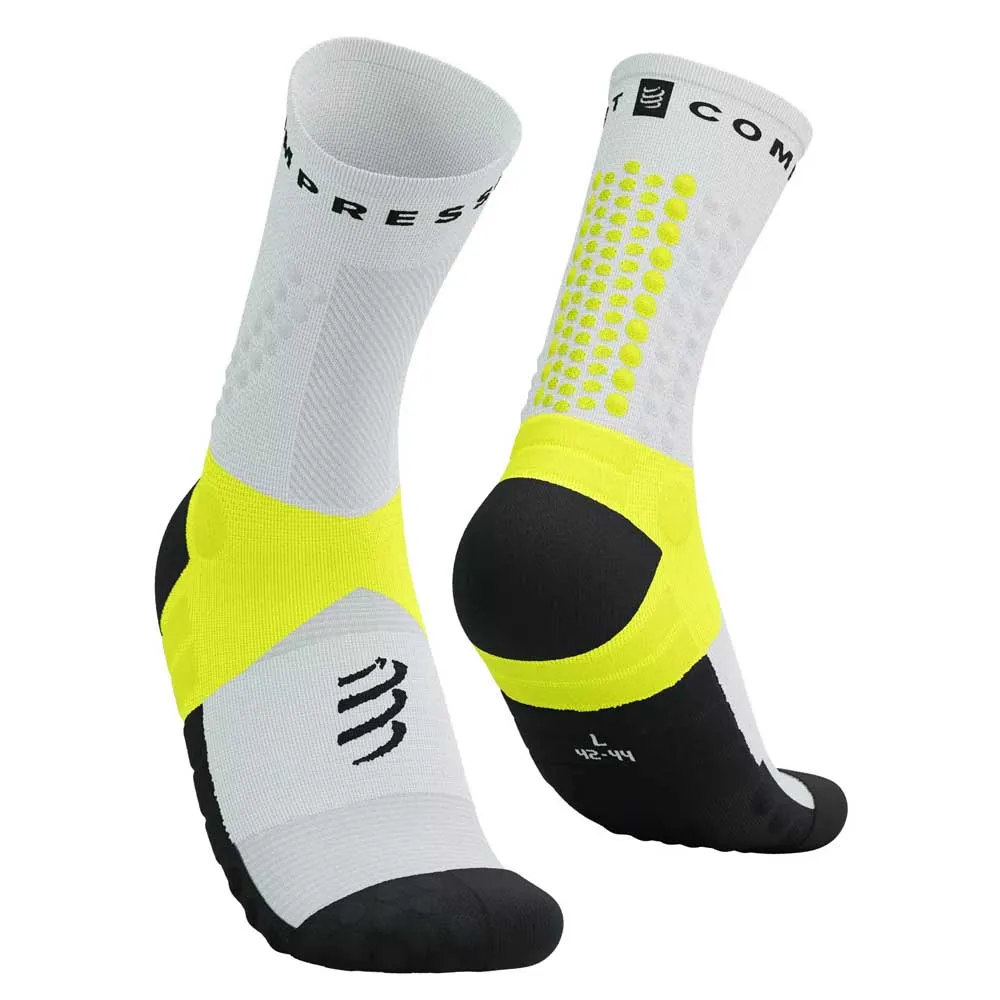 Compressport Sqtu355 Socken male, White / safe yellow