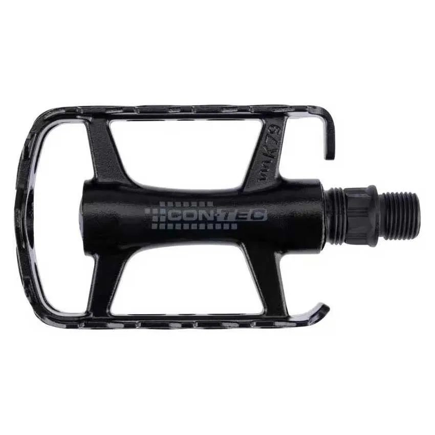 Con-Tec Blacktop Pedale, Black / silver, One Size