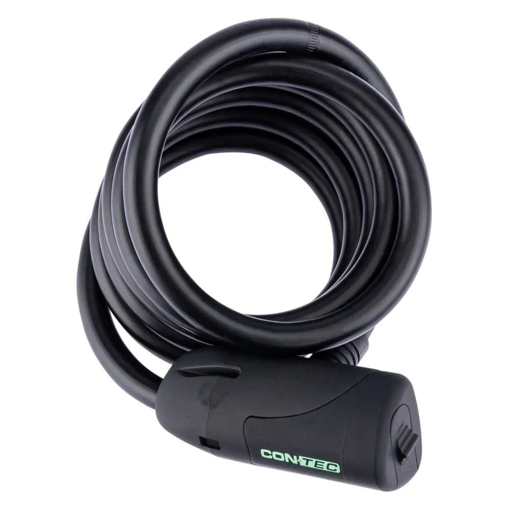 Con-Tec Curly Sloc Kabelschloss, Black, 10 x 1500mm Con-Tec Curly Sloc Kabelschloss, Black, 10 x 1500mm