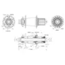 Con-Tec M.core 6b Disc Boost Shimano Micro Spline Hinterradnabe, Black, 32H, 12 x 148mm