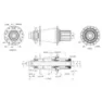 Con-Tec M.core Cl Disc Boost Sram Xd Hinterradnabe, Black, 32H, 12 x 148mm