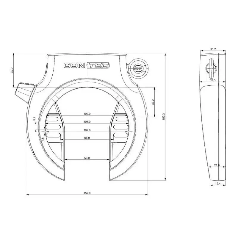 Con-Tec Powerloc M Ct1 Nr Fahrradschloss Für Den Rahmen, Black, One Size Con-Tec Powerloc M Ct1 Nr Fahrradschloss Für Den Rahmen, Black, One Size