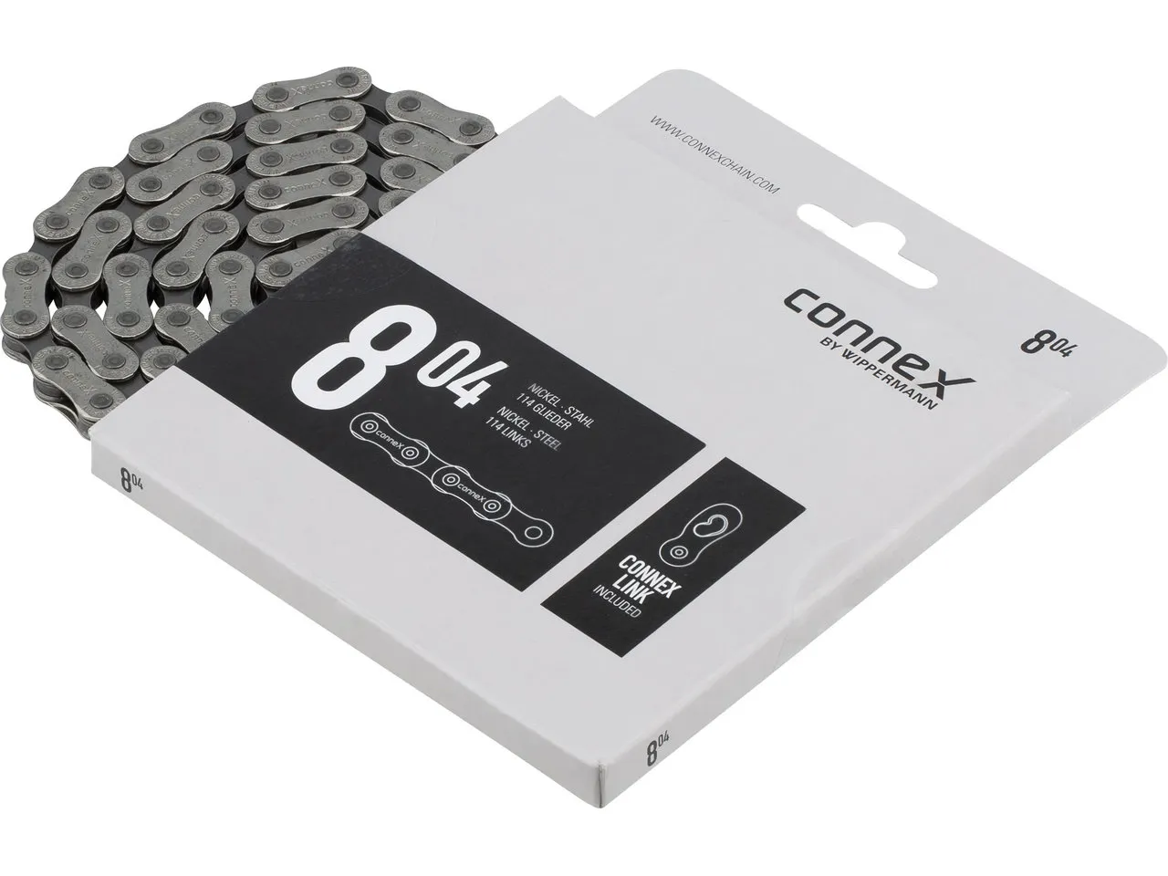 Connex 804 7-/8-fach Kette, Black / silver, 114 Links Connex 804 7-/8-fach Kette, Black / silver, 114 Links