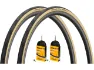 Continental Grand Prix 5000 28" Faltreifen 2er-Set + Race Schläuche 28, Schwarz, 28-622 (700 x 28C) SV 42mm