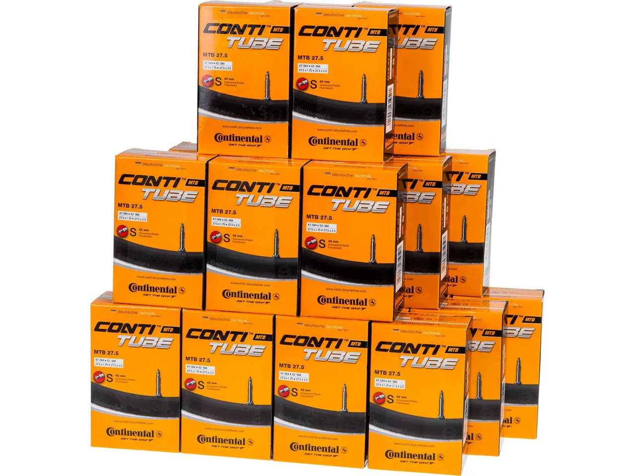 Continental Schlauch MTB 27,5 - 25 Stück + 2 Reifenheber gratis, Schwarz Continental Schlauch MTB 27,5 - 25 Stück + 2 Reifenheber gratis, Schwarz