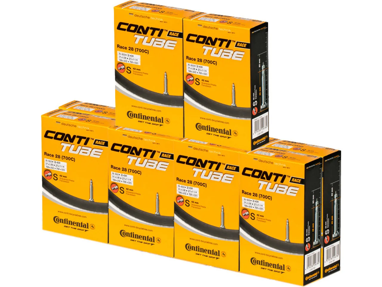 Continental Schlauch Race 28 Wide - 10 Stück, 25-32 x 622-630 SV 60mm Continental Schlauch Race 28 Wide - 10 Stück, 25-32 x 622-630 SV 60mm