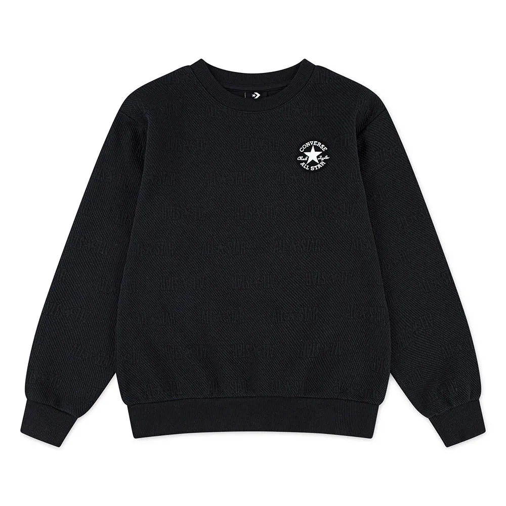 Converse Novelty Logo Texture Crew Sweatshirt Converse Novelty Logo Texture Crew Sweatshirt