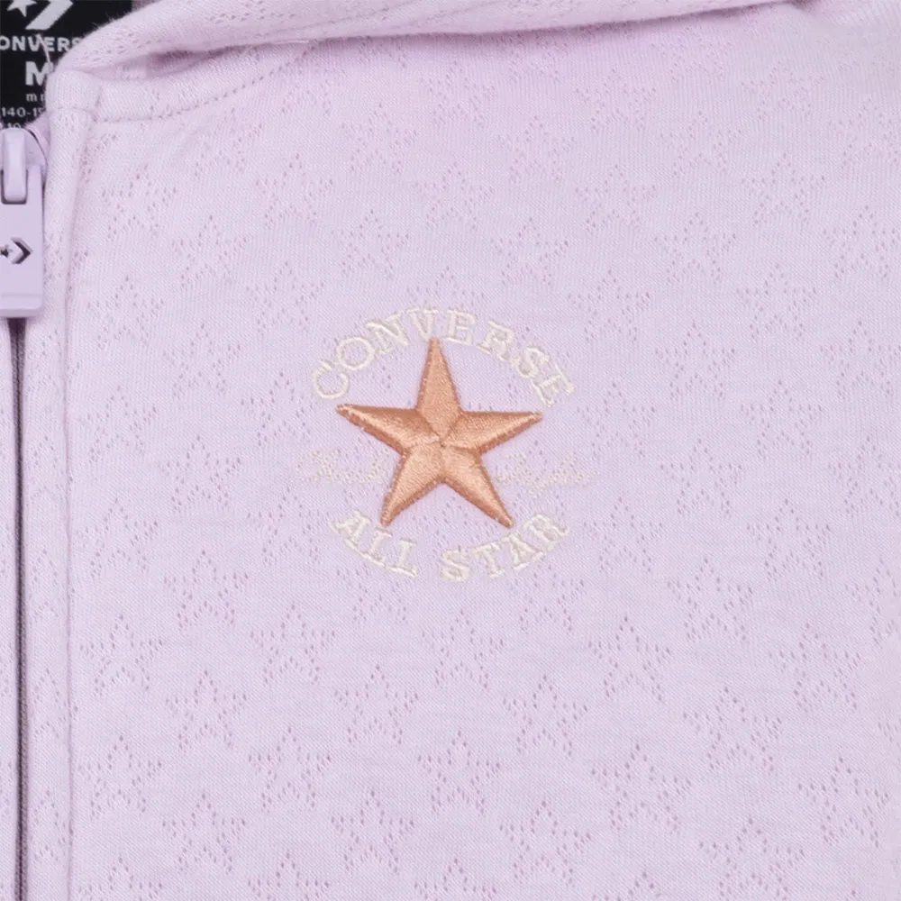 Converse Star Pointelle Reißverschlusspullover Converse Star Pointelle Reißverschlusspullover