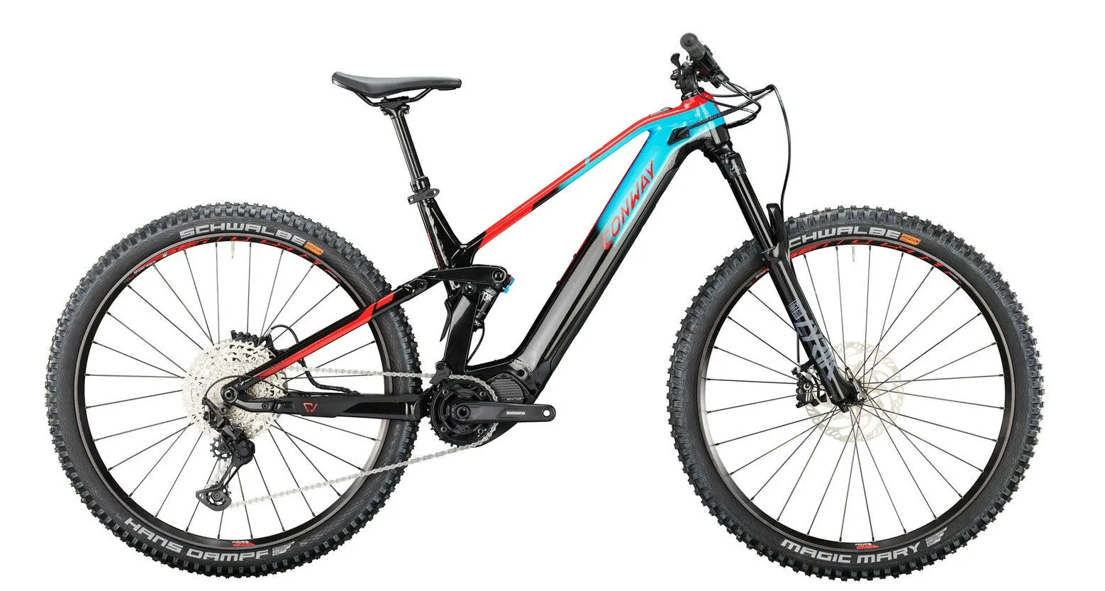 Conway eWME 4.9 turquoise fade / red 29" 720 Wh Diamant, Multicolor, 47cm Conway eWME 4.9 turquoise fade / red 29" 720 Wh Diamant, Multicolor, 47cm