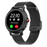 Cool Metal Silicone Dover Smartwatch, Black