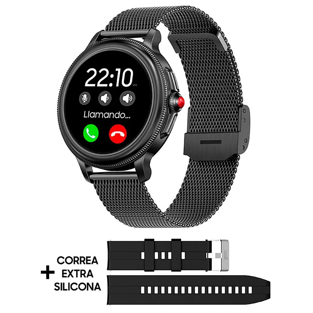 Cool Metal Silicone Dover Smartwatch, Black Cool Metal Silicone Dover Smartwatch, Black
