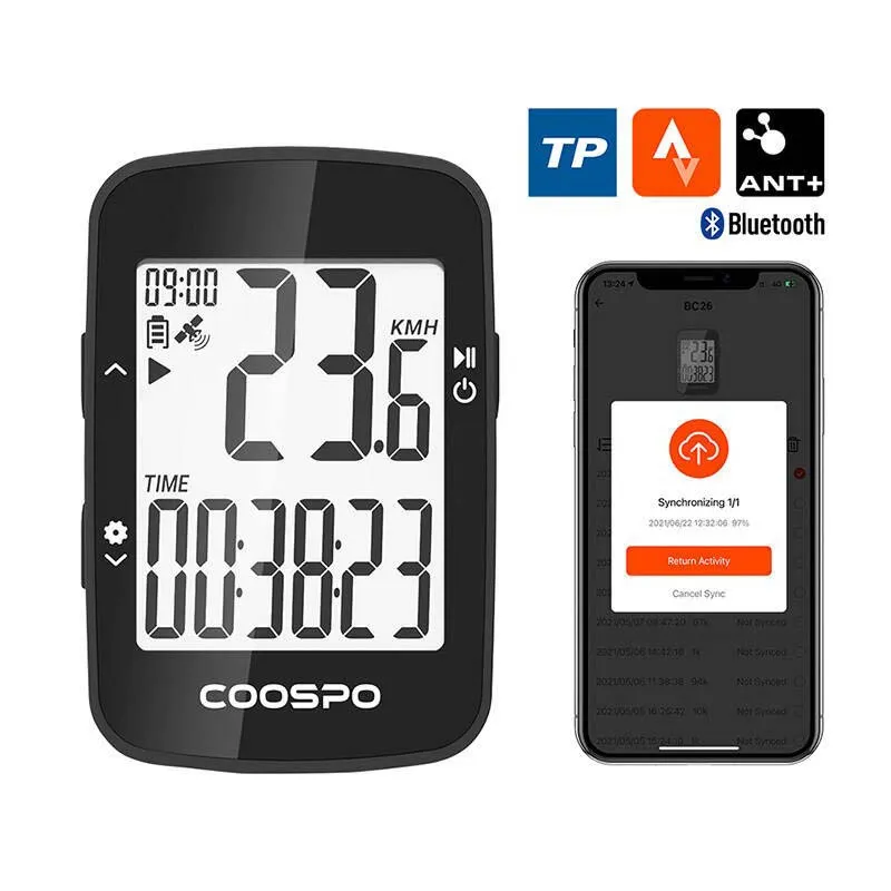 Coospo Bc26 Fahrradcomputer, Grey, One Size Coospo Bc26 Fahrradcomputer, Grey, One Size