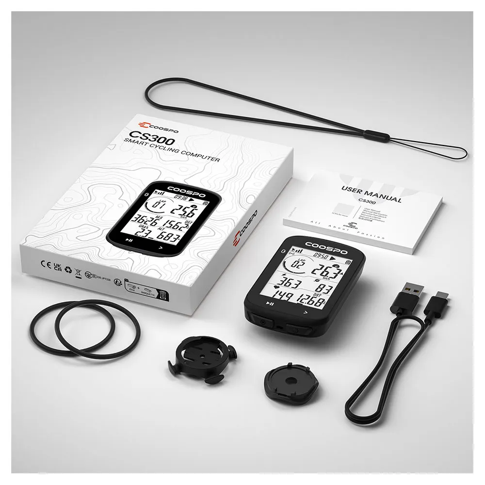 Coospo Cs300 Fahrradcomputer, Black, One Size Coospo Cs300 Fahrradcomputer, Black, One Size