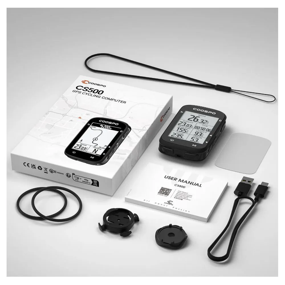 Coospo Cs500 Fahrradcomputer, Black, One Size Coospo Cs500 Fahrradcomputer, Black, One Size