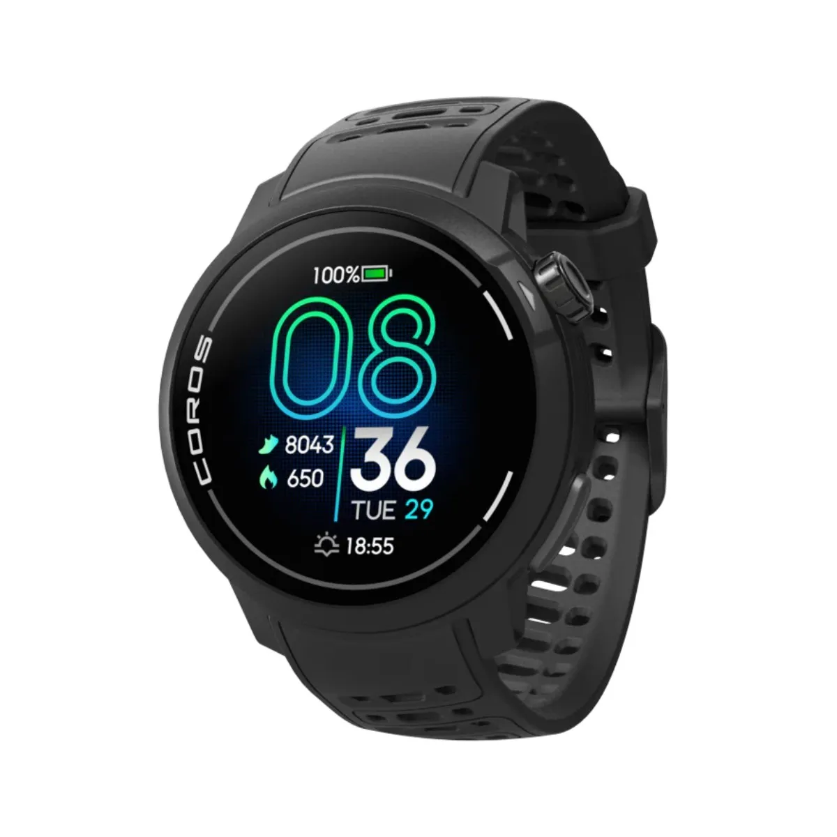 COROS Pace Pro GPS Silikonuhr, Schwarz COROS Pace Pro GPS Silikonuhr, Schwarz