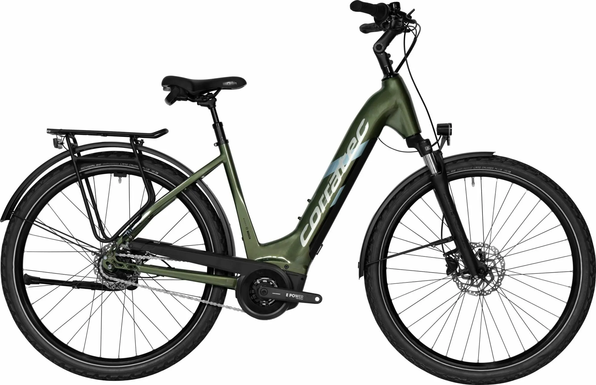 Corratec E-Power Trekking 28 P6 8S Green/Light Silver/Pearlized Black/Grey Blue, Hersteller-green/light silver/pearlized black/grey blue, 45cm