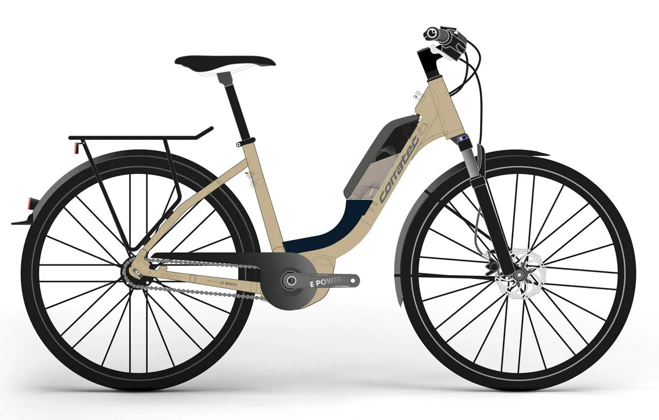 Corratec E-Power Urban 28 Fusion Tube AP5 8S /Grau 28" 500 Wh Wave, Beige, 45cm Corratec E-Power Urban 28 Fusion Tube AP5 8S /Grau 28" 500 Wh Wave, Beige, 45cm