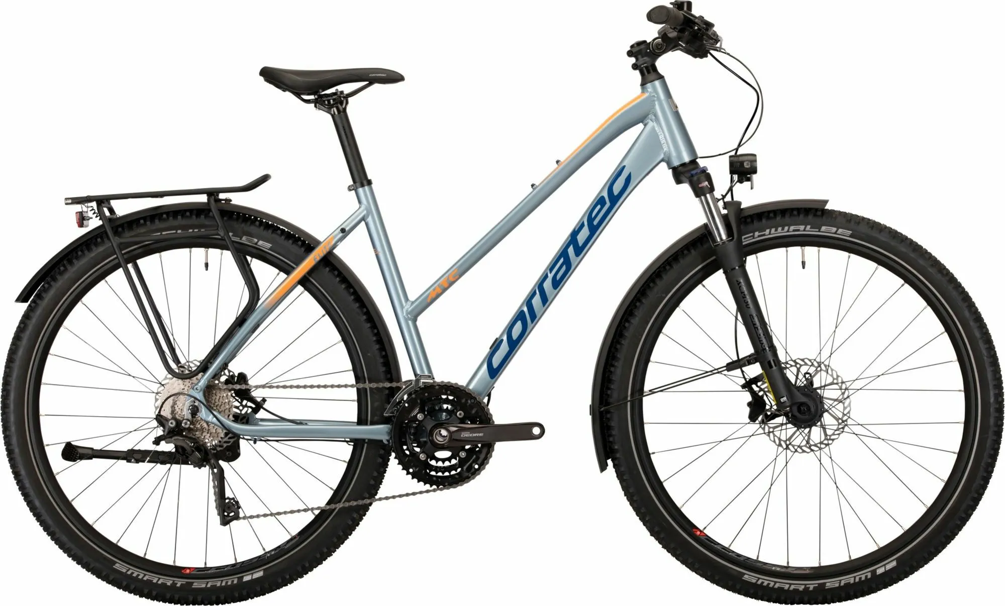 Corratec MTC Elite Sport Metallic Silver/Blue/Orange 2024 28" Trapez, Hellblau, 54cm Corratec MTC Elite Sport Metallic Silver/Blue/Orange 2024 28" Trapez, Hellblau, 54cm