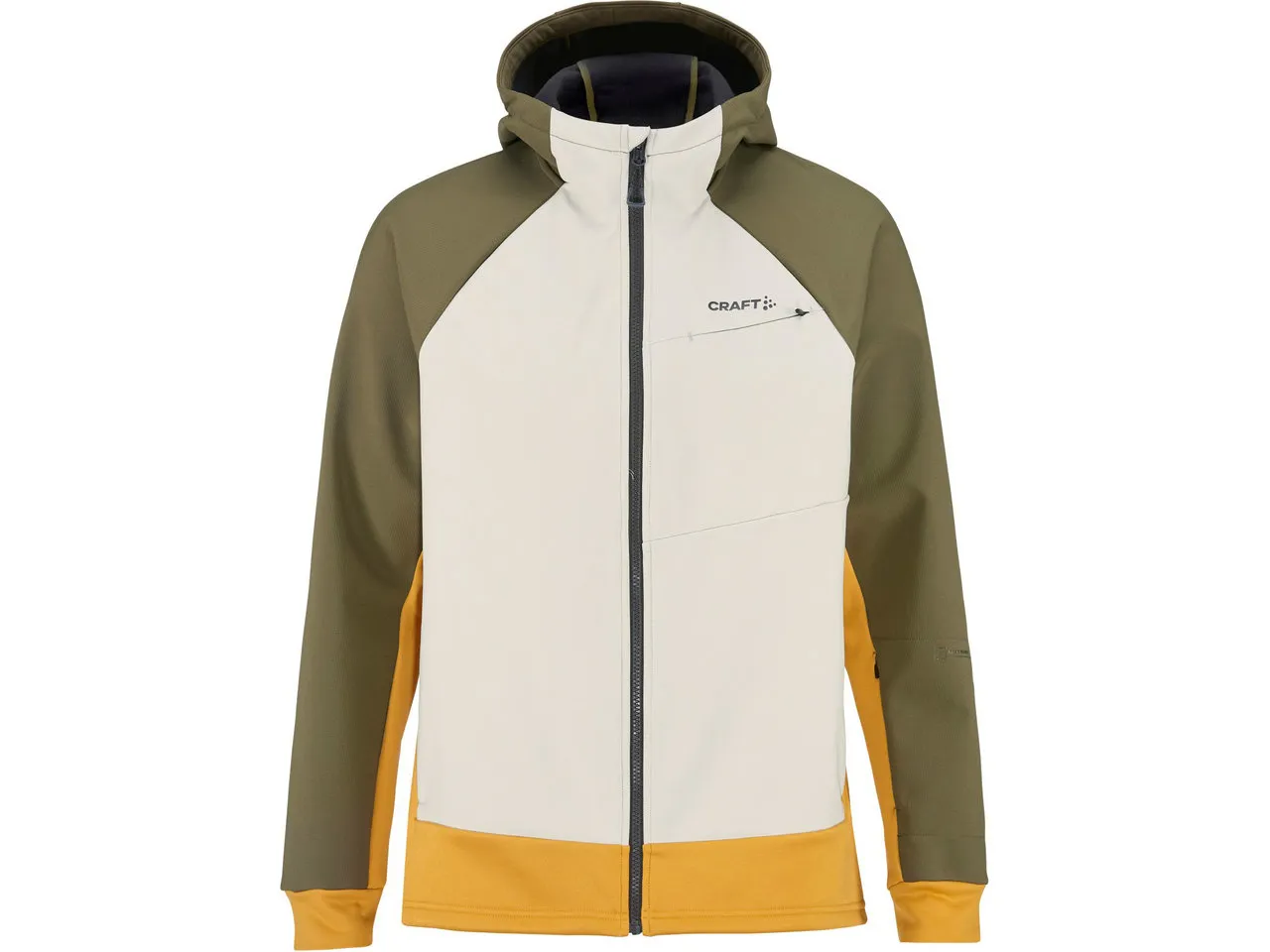 Craft Adv Backcountry Hybrid Jacke Modell 2024, Gelb/weiß/braun Craft Adv Backcountry Hybrid Jacke Modell 2024, Gelb/weiß/braun
