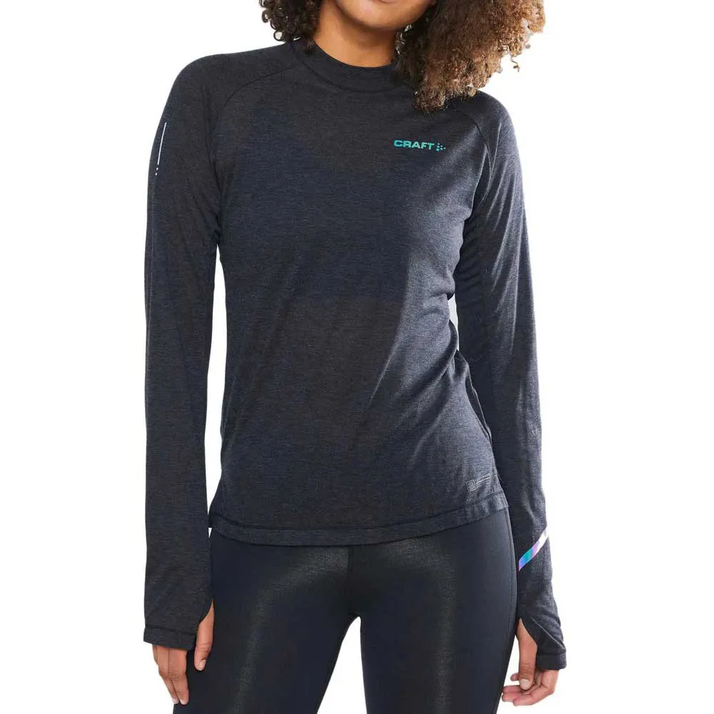 Craft Subz Wool Langarm-t-shirt, Black melange / monument Craft Subz Wool Langarm-t-shirt, Black melange / monument