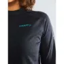 Craft Subz Wool Langarm-t-shirt, Black melange / monument