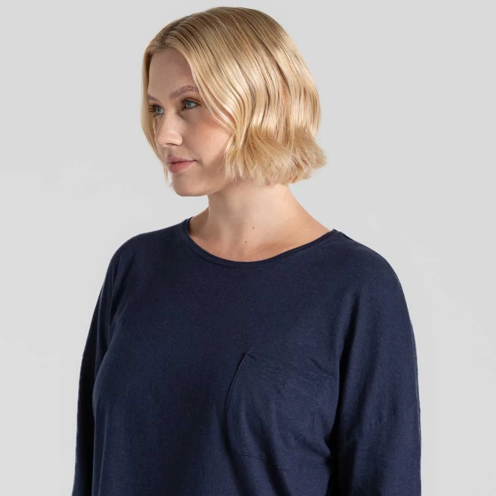 Craghoppers Emere Langarm-t-shirt, Blue navy