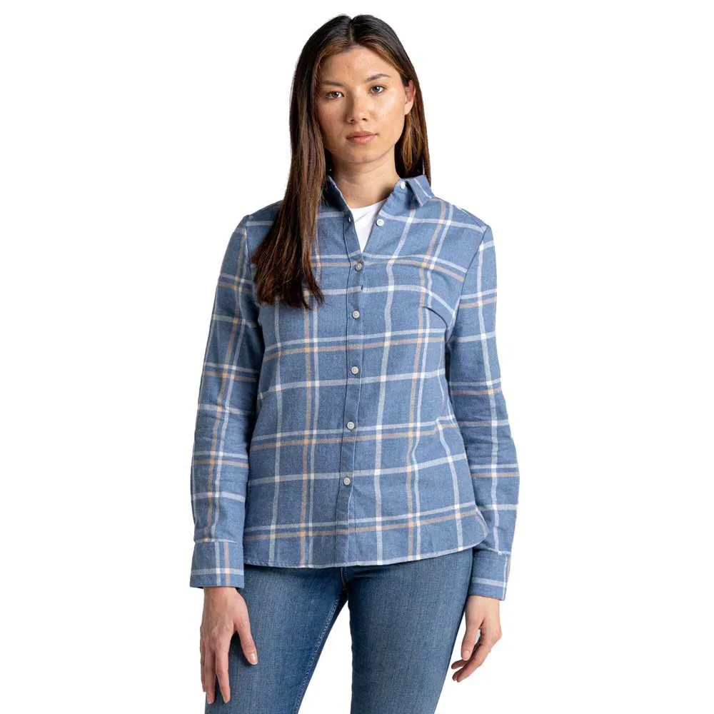 Craghoppers Emie Langarmhemd, Teak blue marl check
