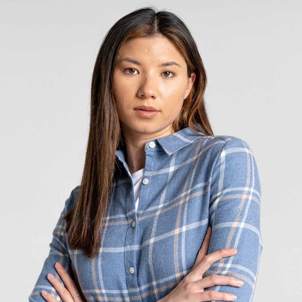 Craghoppers Emie Langarmhemd, Teak blue marl check
