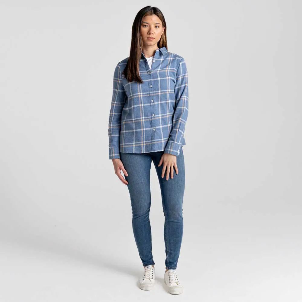 Craghoppers Emie Langarmhemd, Teak blue marl check