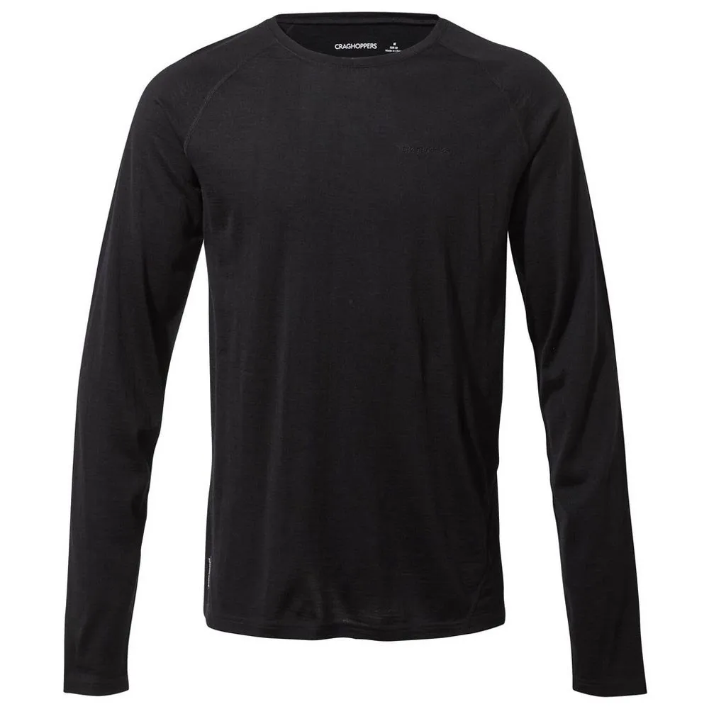 Craghoppers Merino Crew Langarm-baselayer, Black