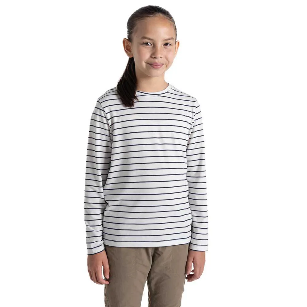 Craghoppers Nosilife Cruz Langarm-t-shirt Refurbished, Blue navy stripe, 9-10Y Craghoppers Nosilife Cruz Langarm-t-shirt Refurbished, Blue navy stripe, 9-10Y