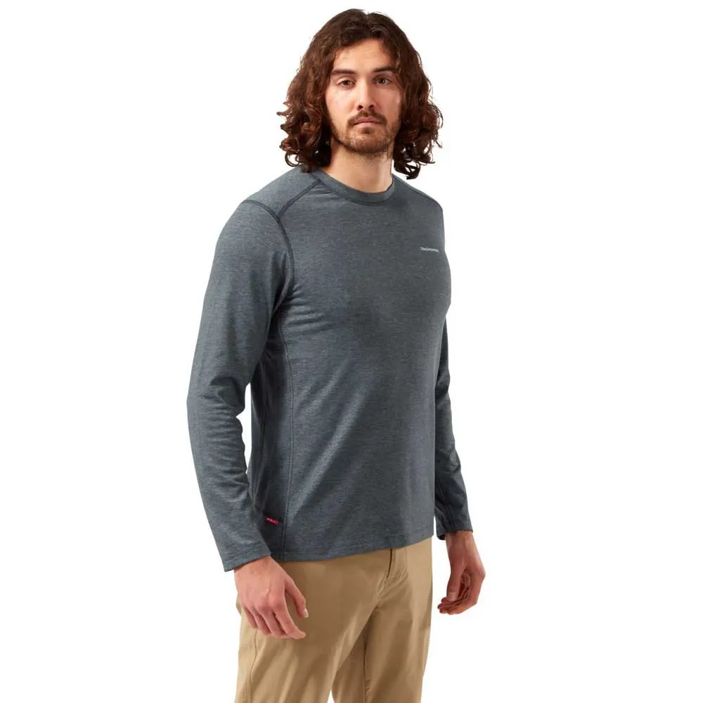 Craghoppers Nosilife Talen Langarm-t-shirt, Black pepper marl Craghoppers Nosilife Talen Langarm-t-shirt, Black pepper marl
