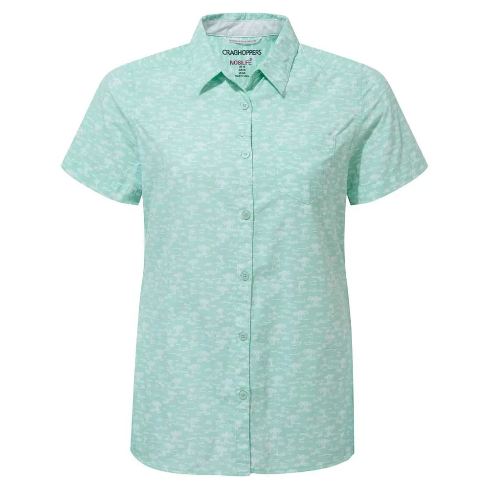 Craghoppers Nosilife Tillia Kurzarmhemd, Poolside green print Craghoppers Nosilife Tillia Kurzarmhemd, Poolside green print