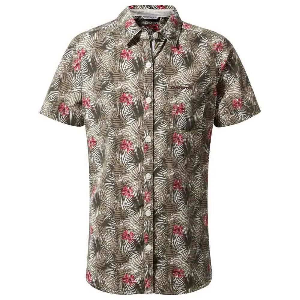 Craghoppers Nosilife Vanna Kurzarmhemd, Soft moss print Craghoppers Nosilife Vanna Kurzarmhemd, Soft moss print