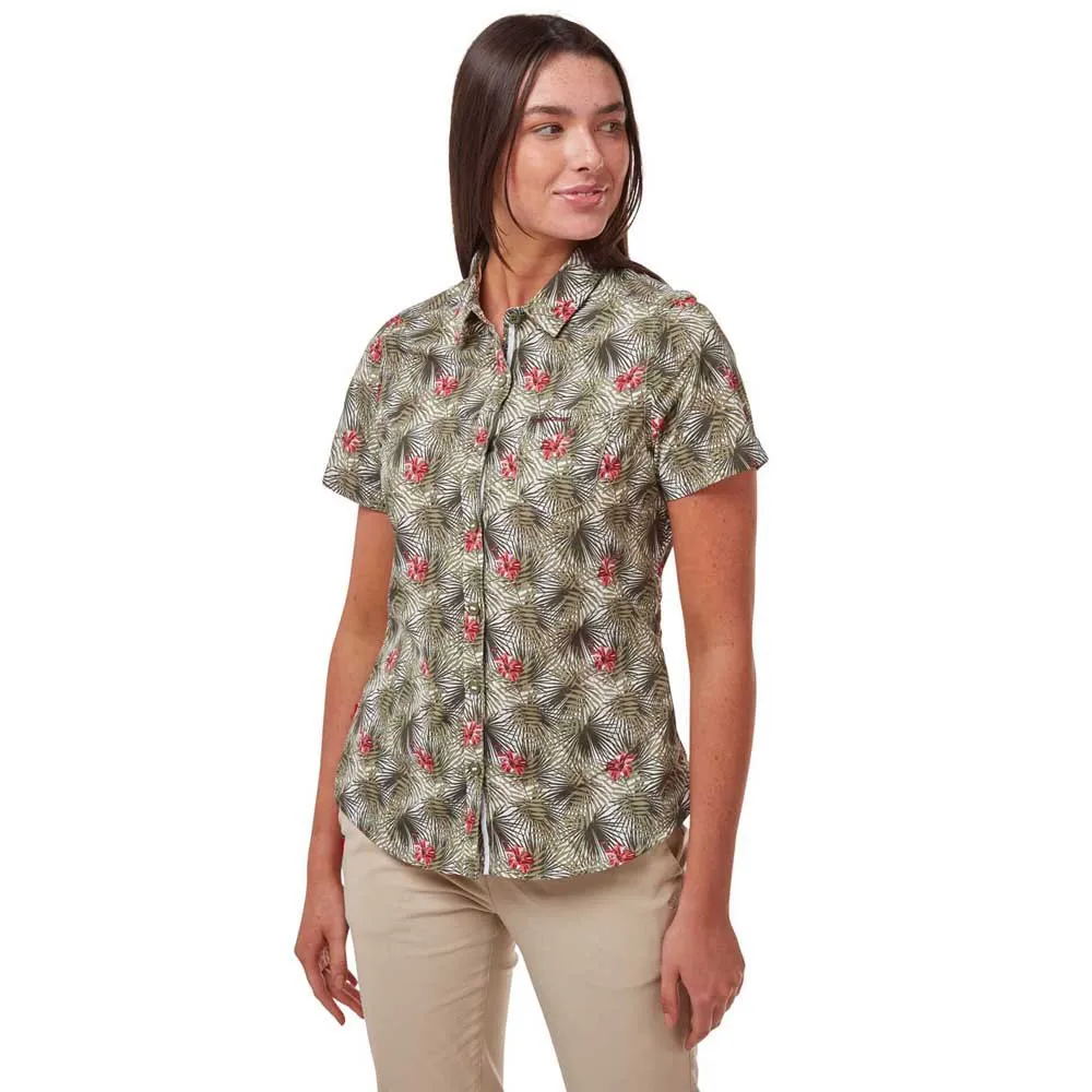Craghoppers Nosilife Vanna Kurzarmhemd, Soft moss print Craghoppers Nosilife Vanna Kurzarmhemd, Soft moss print