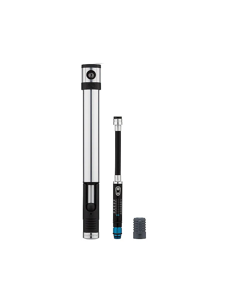 Crankbrothers Fahrrad Minipumpe Klic HV mit CO2-Adapter+Manometer, Silber, EG Crankbrothers Fahrrad Minipumpe Klic HV mit CO2-Adapter+Manometer, Silber, EG