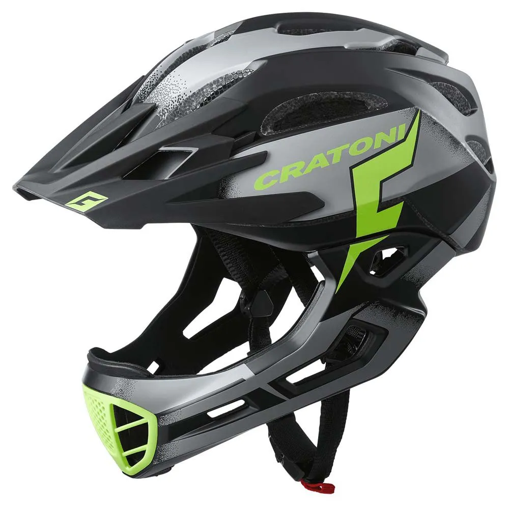 CRATONI C-maniac Pro Downhillhelm, Black / green lime matt CRATONI C-maniac Pro Downhillhelm, Black / green lime matt
