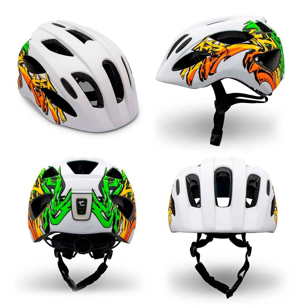 Crazy Safety Grafitti Helm, White / yellow Crazy Safety Grafitti Helm, White / yellow