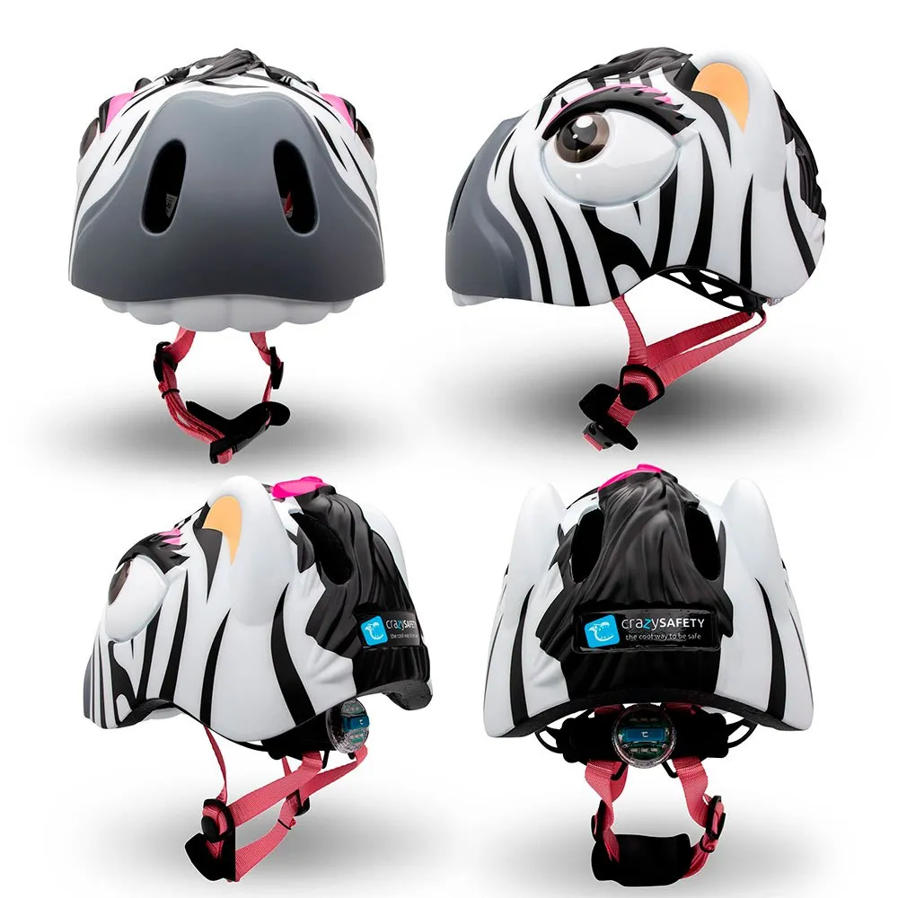 Crazy Safety Zebra Junior-helm, Black / white Crazy Safety Zebra Junior-helm, Black / white