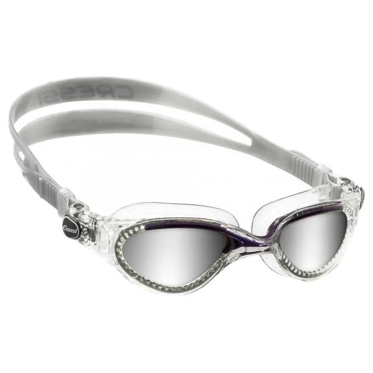 Cressi Flash Schwimmbrille Mit Spiegelglas, Clear / blue mirrored, One Size Cressi Flash Schwimmbrille Mit Spiegelglas, Clear / blue mirrored, One Size