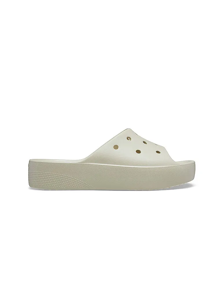 Crocs Badepantoffel Classic Platform Slide, Beige, 41-42