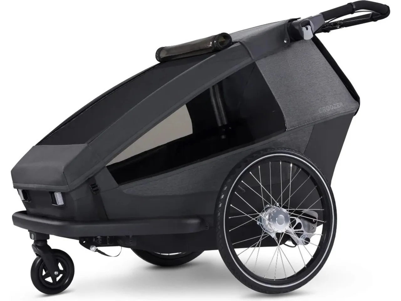 Croozer Kid Yuuna Fahrradanhänger, Schwarz, Moonlight Black 2