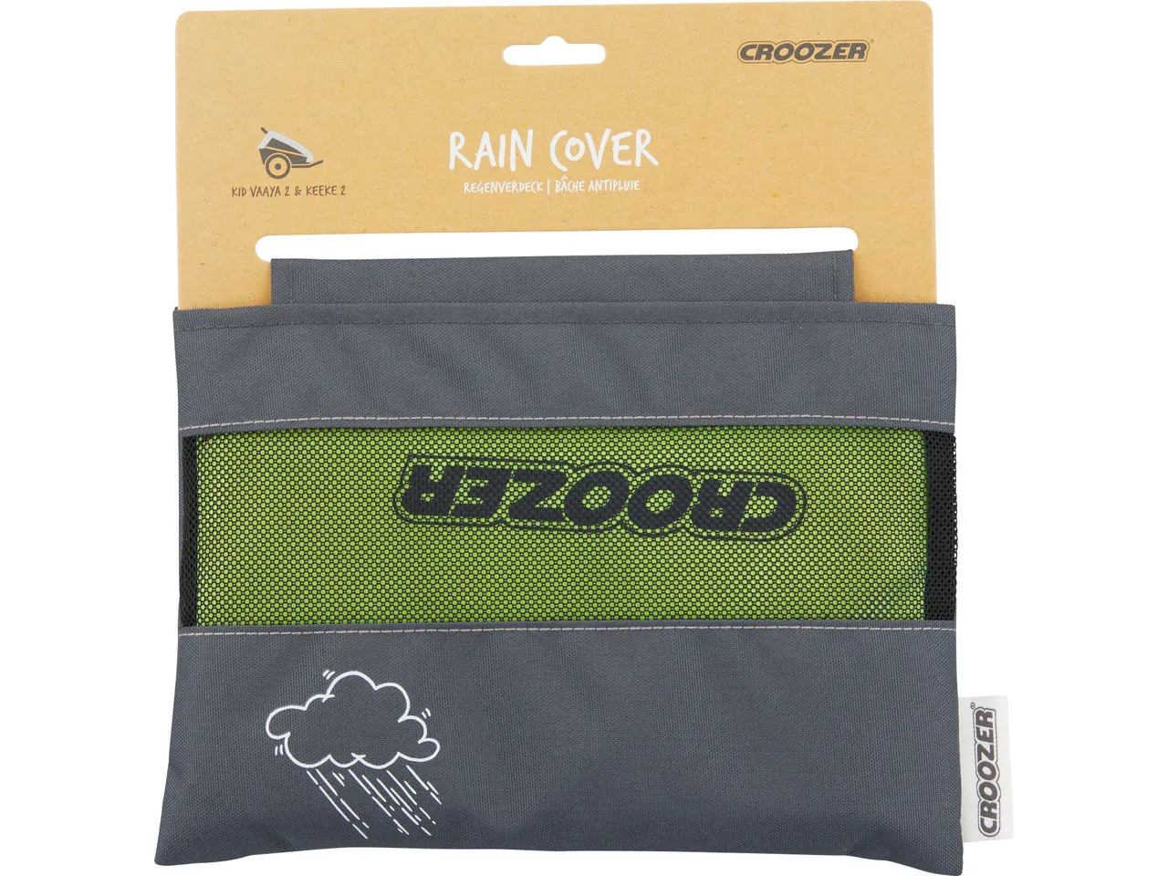 Croozer Regenverdeck Kid Zweisitzer ab Modell 2014, Gelb, one_size Croozer Regenverdeck Kid Zweisitzer ab Modell 2014, Gelb, one_size