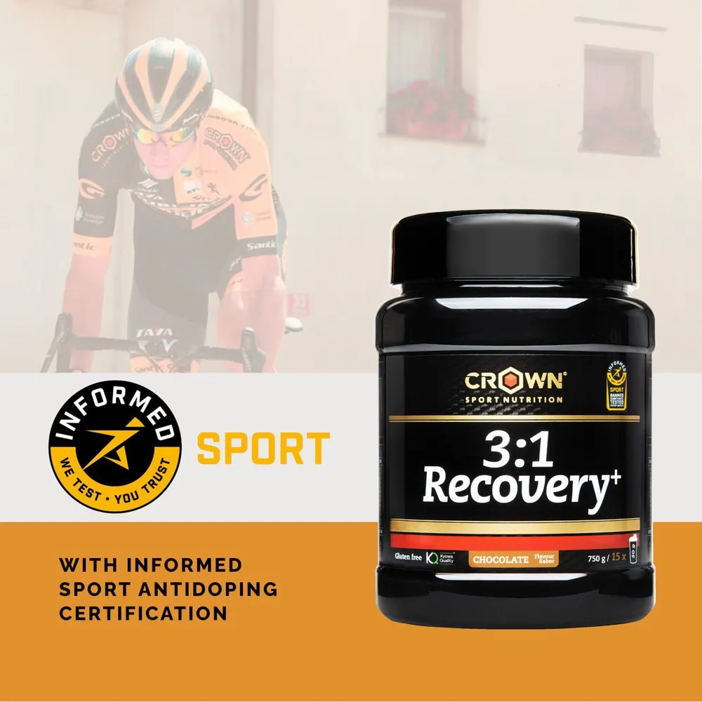 Crown Sport Nutrition 3:1 Recovery+ Recovery-monodose-box Shokolade 50g 10 Einheiten, Black, One Size