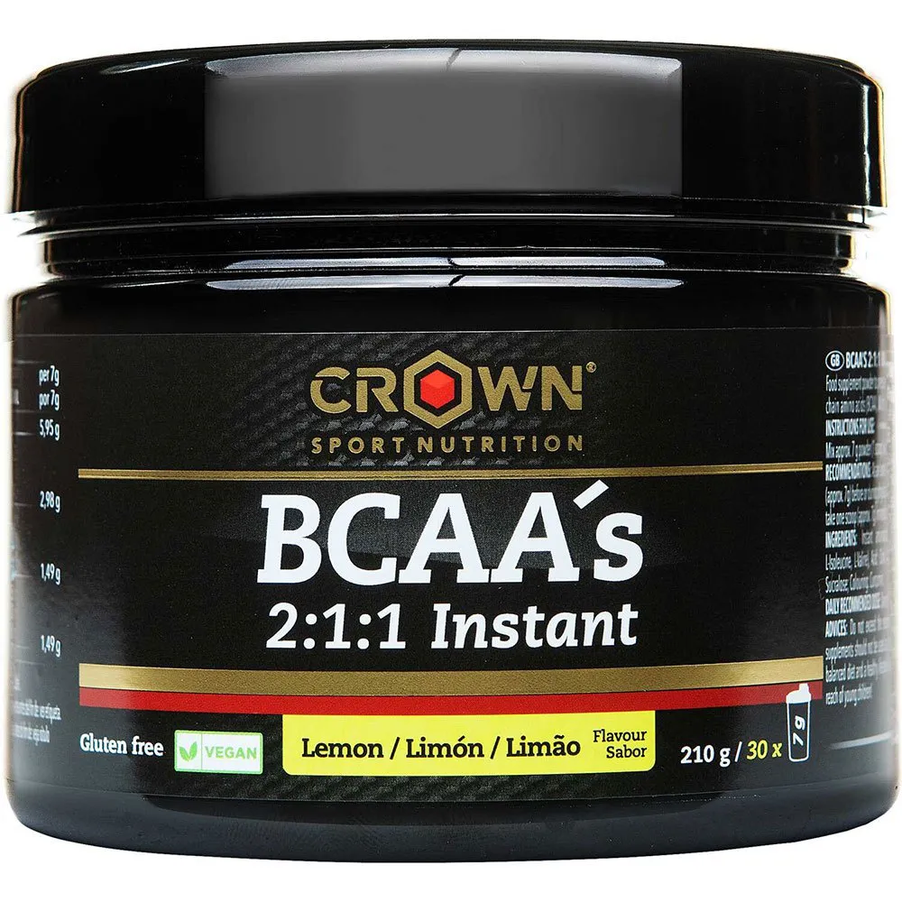 Crown Sport Nutrition Bcaas Instant Pulver Zitrone 210g, Black, One Size Crown Sport Nutrition Bcaas Instant Pulver Zitrone 210g, Black, One Size