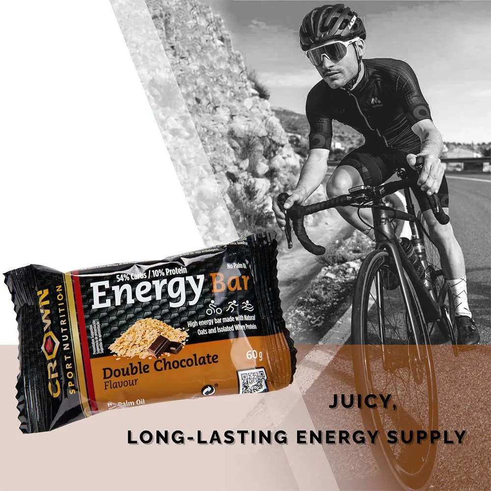 Crown Sport Nutrition Energie-riegel-box Doppelte Schokolade 60g 12 Einheiten, Black / brown, One Size Crown Sport Nutrition Energie-riegel-box Doppelte Schokolade 60g 12 Einheiten, Black / brown, One Size