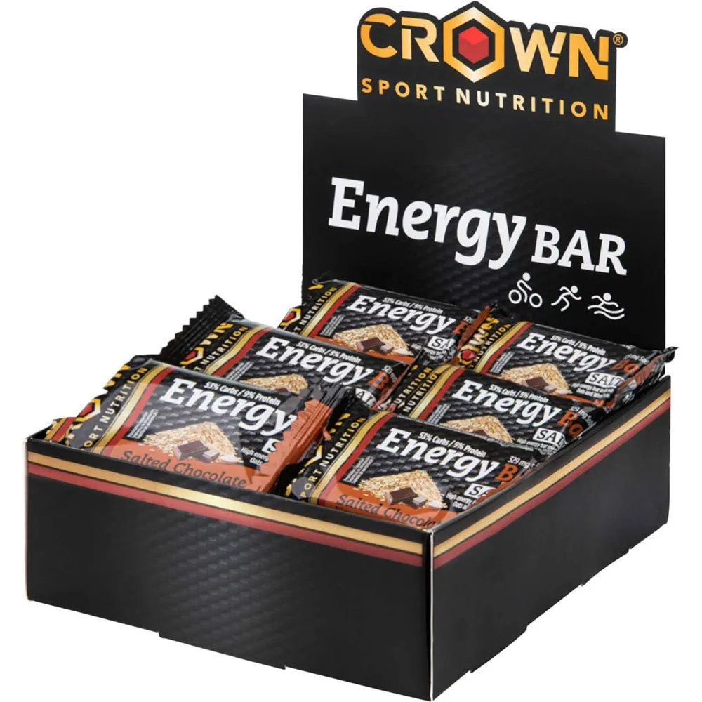 Crown Sport Nutrition Energie-riegel-box Shokolade Salzig 60g 12 Einheiten, Black / orange, One Size Crown Sport Nutrition Energie-riegel-box Shokolade Salzig 60g 12 Einheiten, Black / orange, One Size
